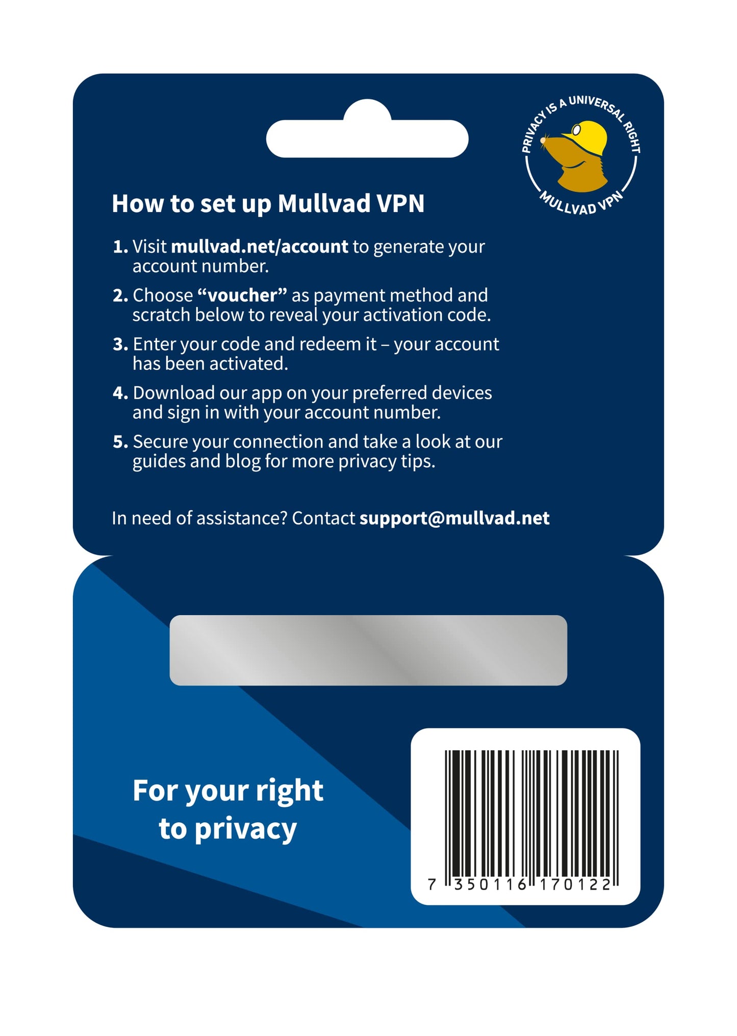 Mullvad VPN | 12 Months for 5 Devices | Protect Your Privacy with Easy-To-Use Security VPN Service
